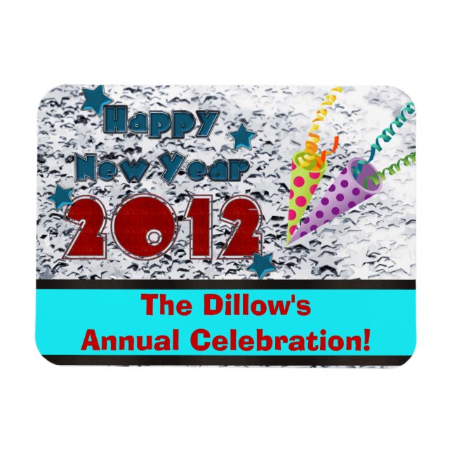 MALL FÖR FAVOR-MAGNETS FÖR nyårsafton PARTY Magnet (Horisontell)