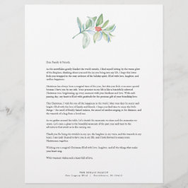 Mall för Festive God jul Brev Brevhuvud