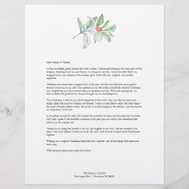 Mall för Festive God jul Brev Brevhuvud