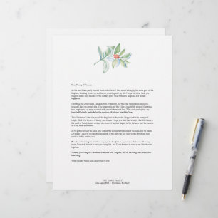 Mall för Festive God jul Brev Brevhuvud