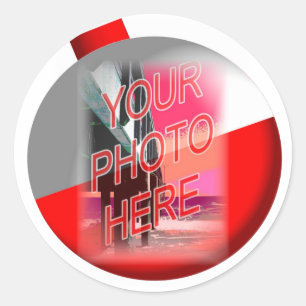 Mall för fiske Bobber Ram Runt Klistermärke