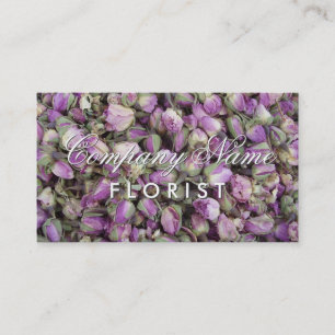 Mall för Florisont business card   foto på blomkno Visitkort