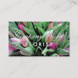 Mall för Florist-visitkort med blombouquet Visitkort