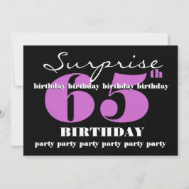 Mall för Födelsedagsfest av för 65e SURPRISE Lila