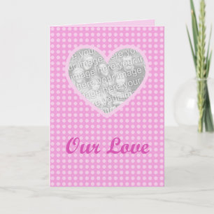 Mall för foto Cutout Heart Valentine Day Card