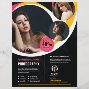 Mall för fotoflyer