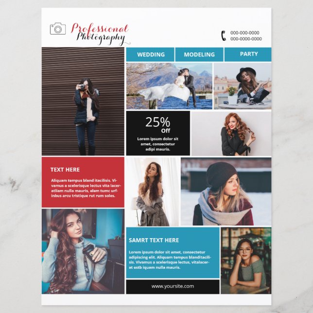 Mall för fotografisk flygblad (Framsida)