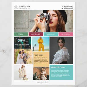 Mall för fotografisk flygblad