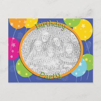 Mall för fotoinbjudan till födelsedagsfest