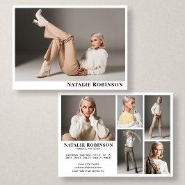 Mall för fotokomprimekortsportfölj för modellaktör