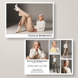 Mall för fotokomprimekortsportfölj för modellaktör