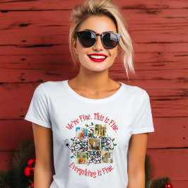 Mall för foton i Ljus-familjen i julklapp T Shirt