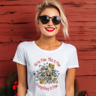 Mall för foton i Ljus-familjen i julklapp T Shirt