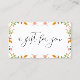 Mall för Gräns-presentkort för blommigt Visitkort