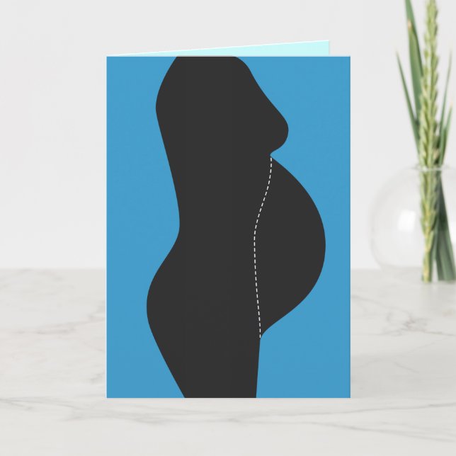 Mall för gravid Tummy 1 Boy-mappningskort (Framsida)