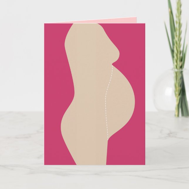 Mall för gravid Tummy 4 Girl-mappningskort (Framsida)