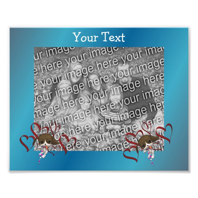 Mall för grodynga och röda örter från Ram Fototryck (Framsidan)