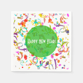 Mall för Grönt av färgstarkt konfetti konfetti-kon Pappersservett