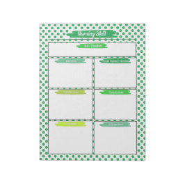 Mall för grönt-Student-färdigheter Anteckningsblock