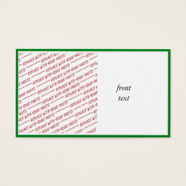 Mall för grönt Trimmad Gräns Visitkort (Framsidan)