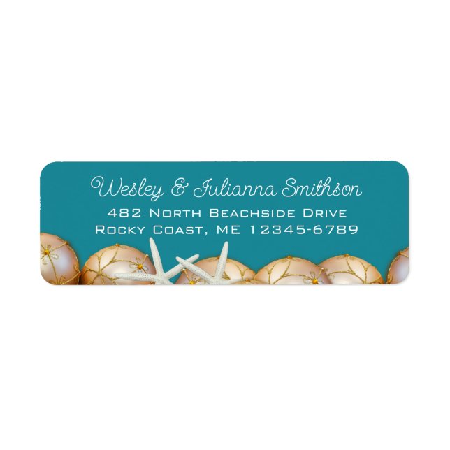 Mall för guld Bollar och Returadress av stärkelse Returadress Etikett (Framsidan)