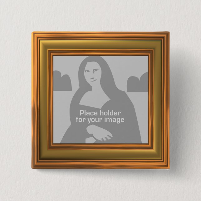 Mall för Guld Ram Knapp (Framsida)