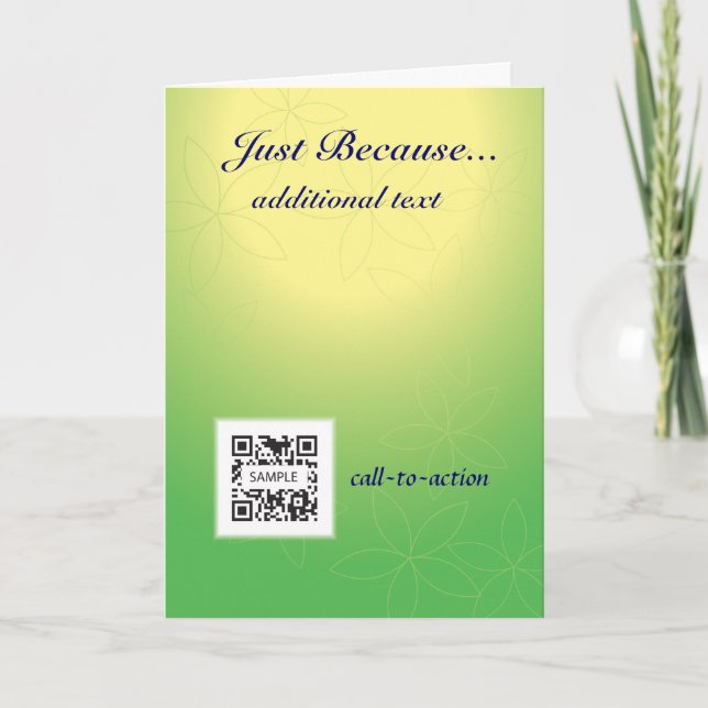 Mall för hälsningkort precis därför att (Framsida)