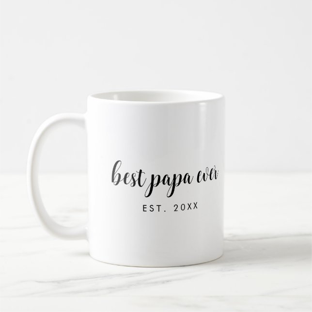 Mall för handskriven bästa Pappa någonsin för anpa Kaffemugg (Vänster)