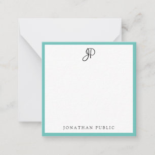 Mall för handskriven monogram för Light Teal Färg
