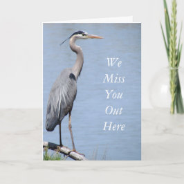 Mall för Heron Get well Greeting Card
