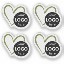 Mall för Hjärtformade Logotyp för Bild med enkel G Klistermärken