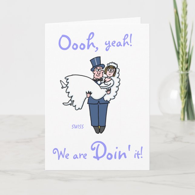 Mall för humoriserade Bröllopsinbjudningar för anp (Framsida)