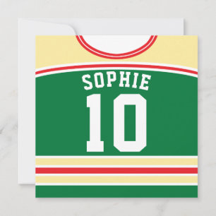 Mall för Ice Hockey Jersey Thmet Party Inbjudan