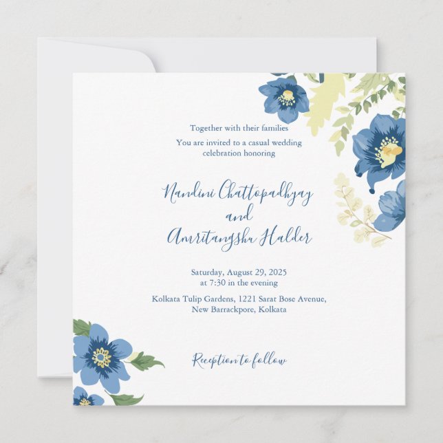 Mall för inbjudan att bjuda in elegant minimalisti (Framsida)