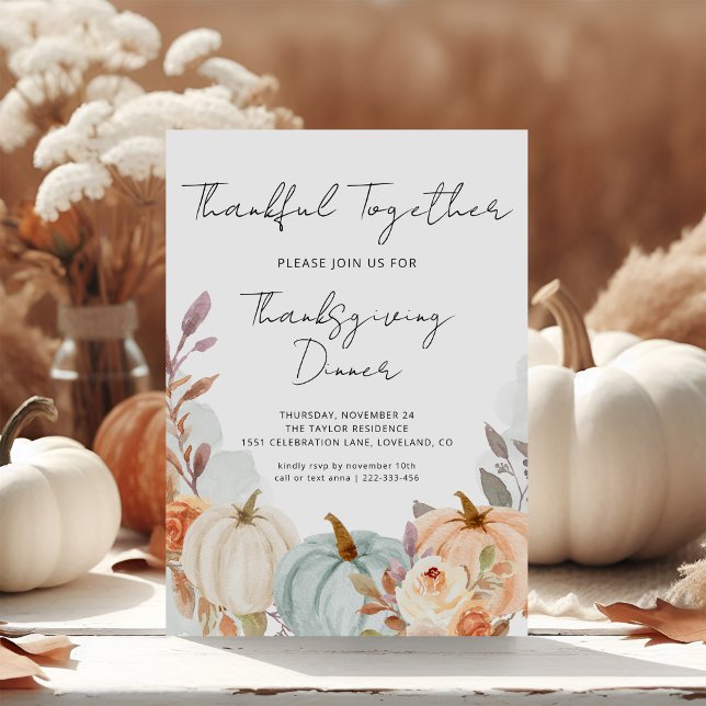 Mall för inbjudan att bjuda in thanksgiving på dag (Skapare uppladdad)