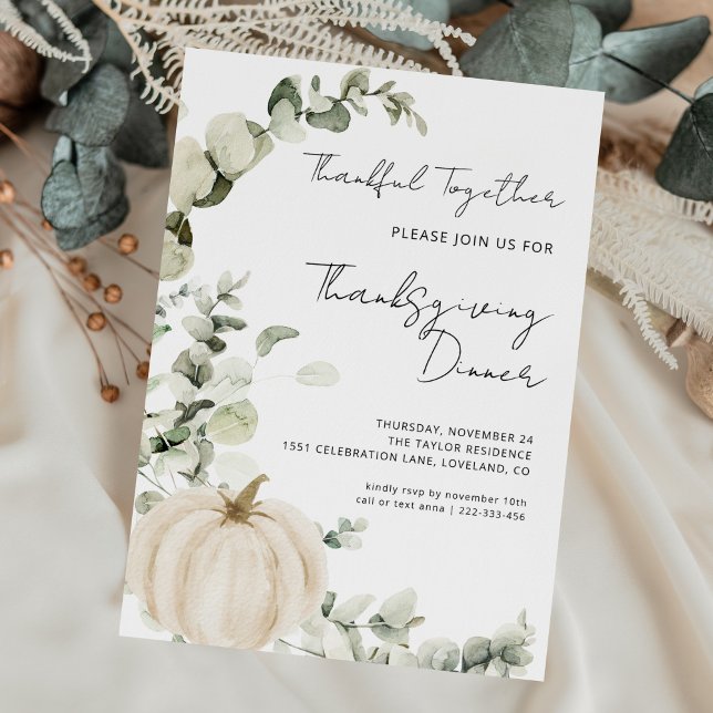 Mall för inbjudan att bjuda in thanksgiving på dag (Skapare uppladdad)