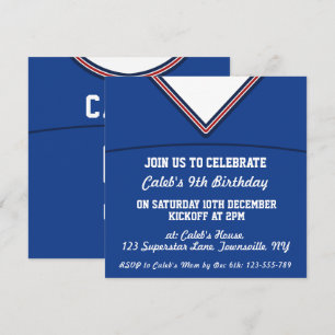 Mall för inbjudan för fotbollJersey Themed party