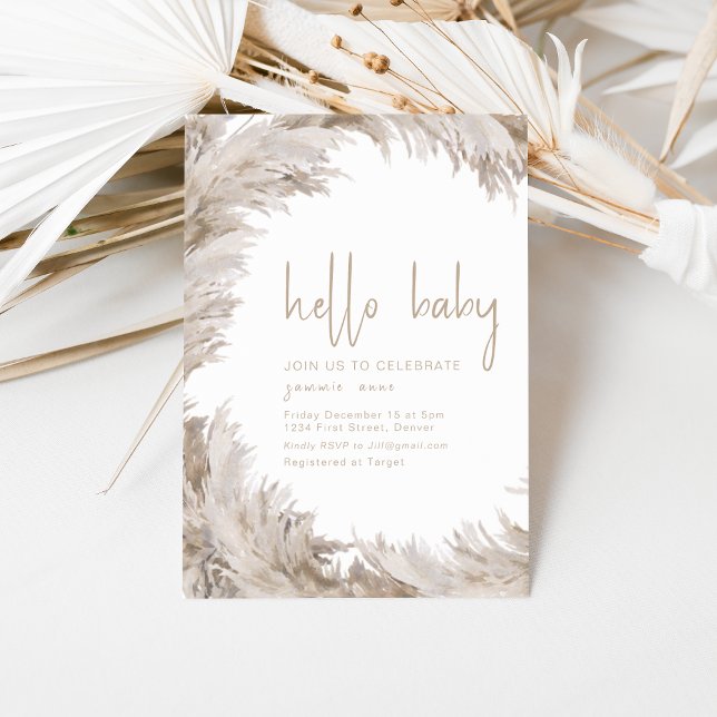 Mall för inbjudan till babyvisare för hej Baby-par (Skapare uppladdad)