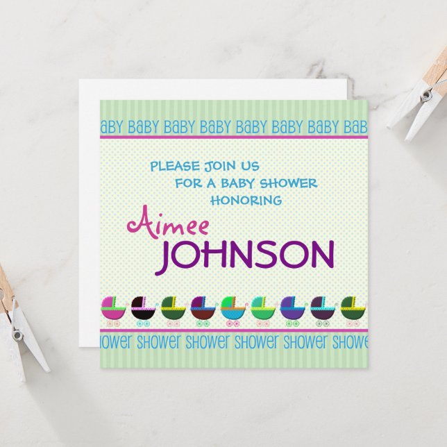 Mall för inbjudan till babyvisningsprogram (Fram/Back In Situ)