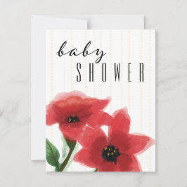 Mall för inbjudan till Blommigten för babyvisnings