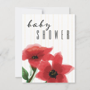 Mall för inbjudan till Blommigten för babyvisnings