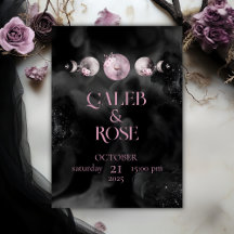 Mall för inbjudan till bröllopsmöte i Måne