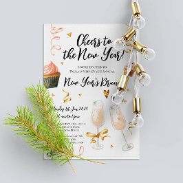 Mall för inbjudan till Brunch-part för nytt år