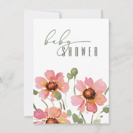 Mall för inbjudan till elegant babyvisningsprogram