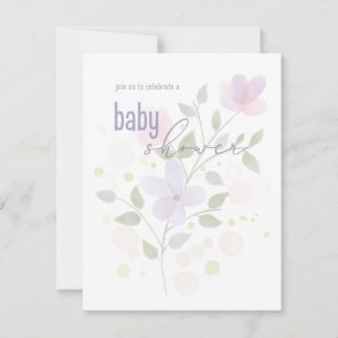 Mall för inbjudan till elegant babyvisningsprogram