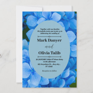 Mall för inbjudan till elegant Blue Board Wedding