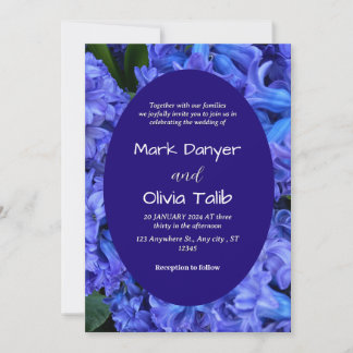 Mall för inbjudan till elegant Blue Board Wedding