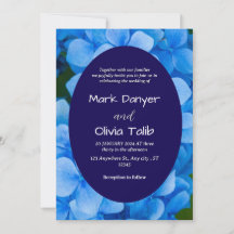 Mall för inbjudan till elegant Blue Board Wedding
