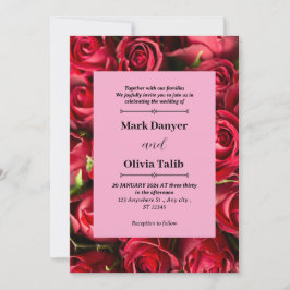 Mall för inbjudan till elegantens röda tavla för b