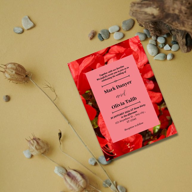 Mall för inbjudan till elegantens röda tavla för b (Skapare uppladdad)